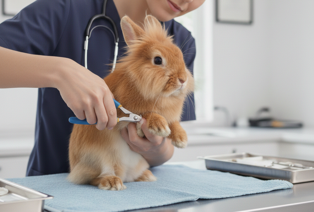 ウサギ：爪切り